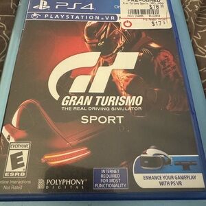 Sony PS4 Gran Turismo Sport Game